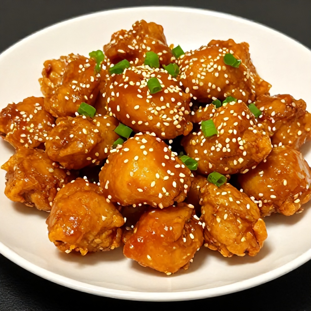 Plated Orange Chicken