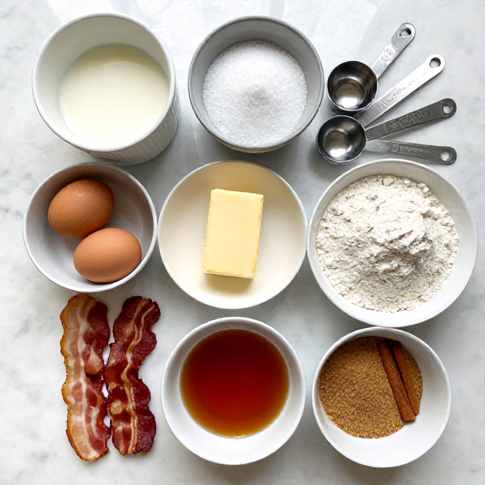 Bourbon Maple Bacon Cinnamon Rolls Ingredients