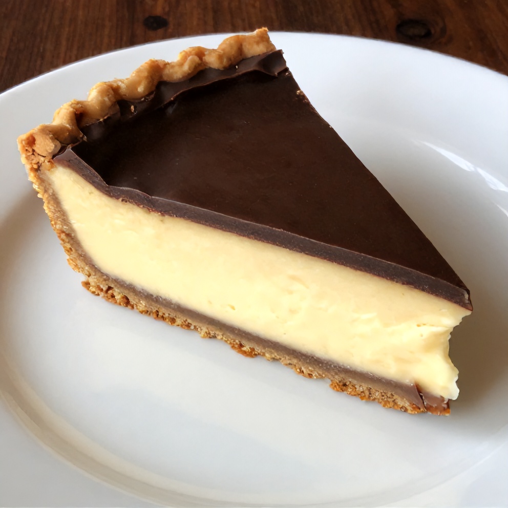 Plated Boston Cream Pie with Vanilla Custard and Chocolate Glaze