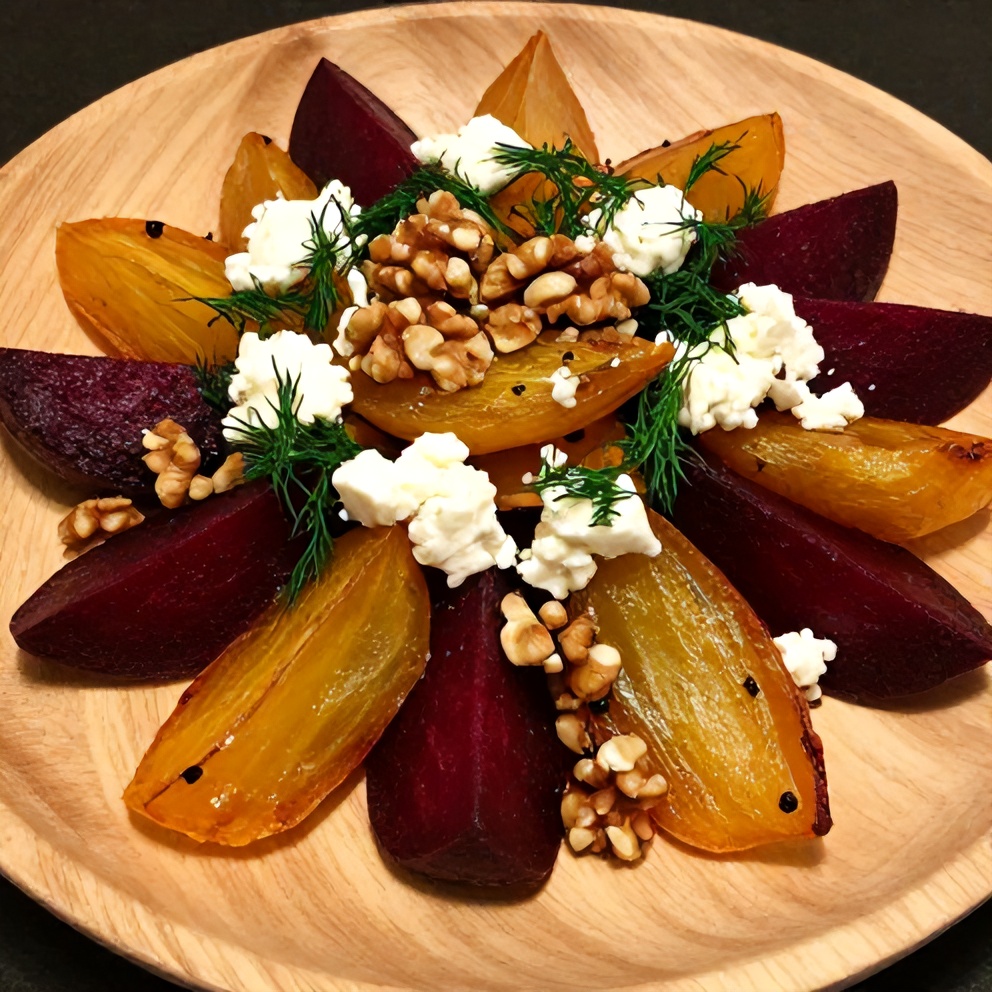 Plated Roasted Beet Salad