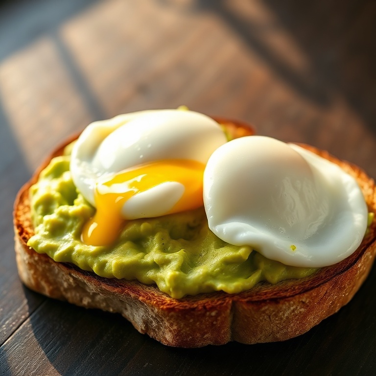 creamy avocado toast with perfect poached eggs