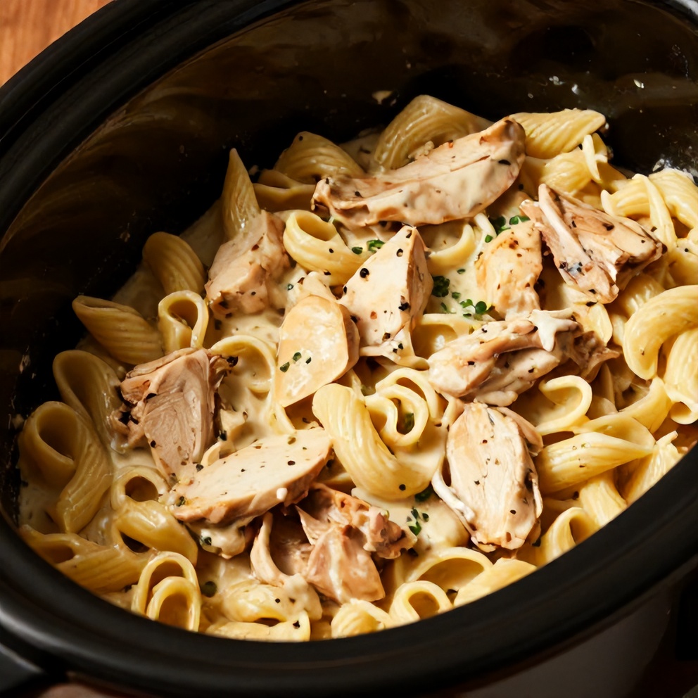 Creamy Cajun Chicken Pasta Slow Cooker