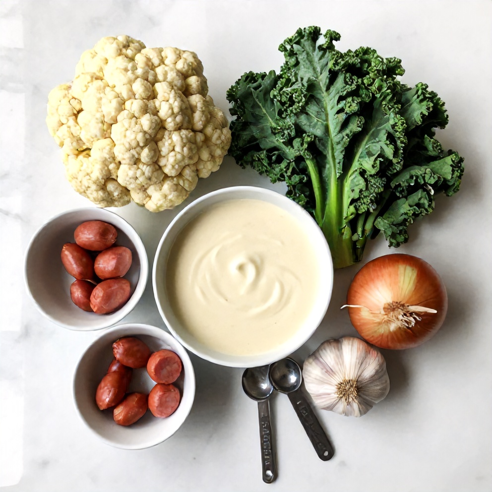 Cauliflower Sausage Kale Soup Ingredients