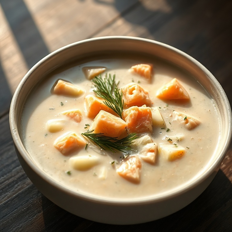 creamy Finnish salmon soup