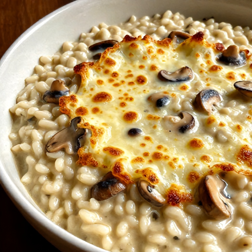 creamy mushroom risotto