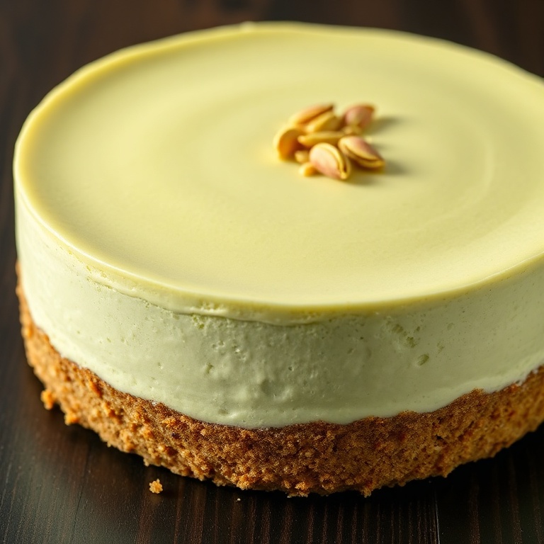 creamy pistachio cheesecake