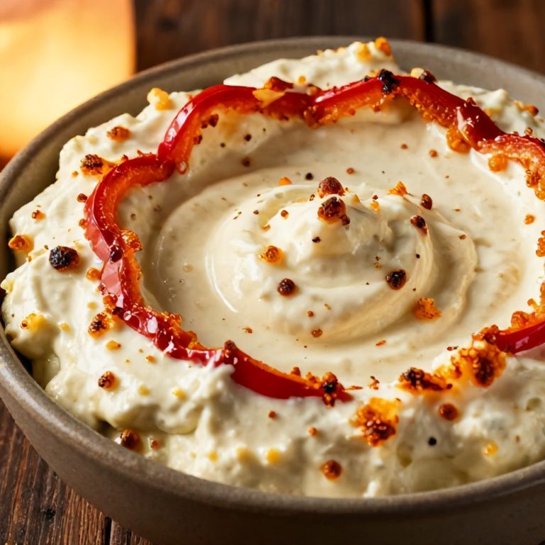 Creamy Roasted Red Pepper and Garlic Dip