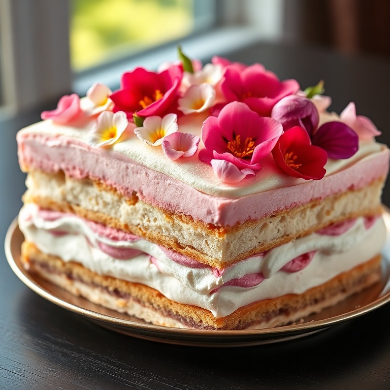 Creamy Rose Tiramisu