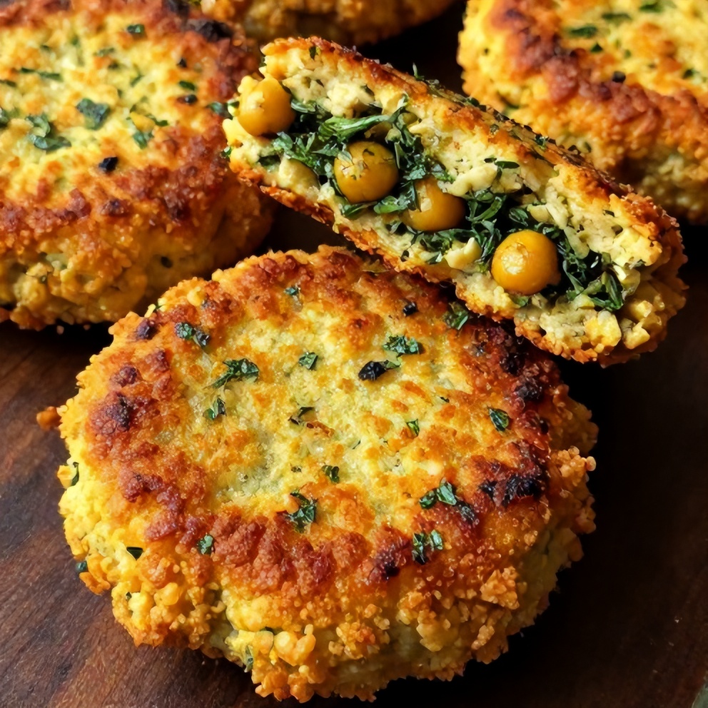 crispy baked chickpea patties