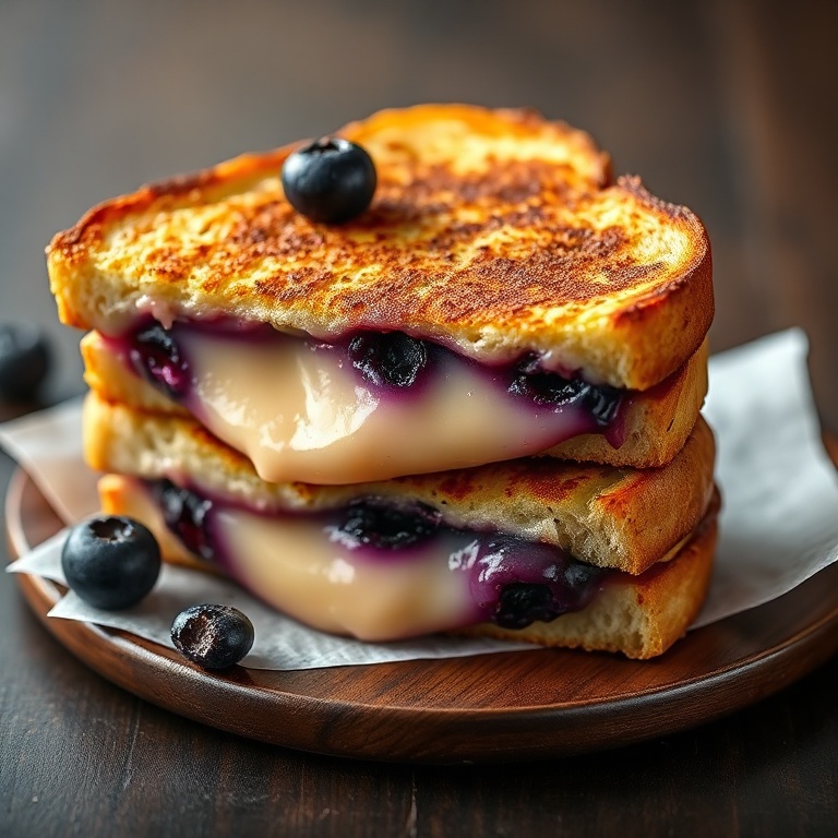 Crispy Blueberry Grilled Cheese
