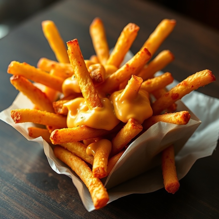 Crispy Cheesy Cajun Voodoo Fries