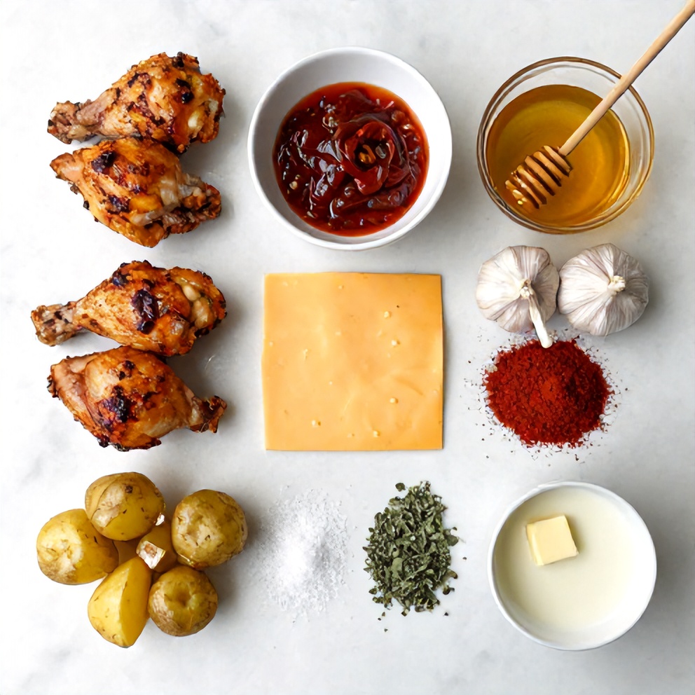 Raw Ingredients for Crispy Chipotle Honey Chicken