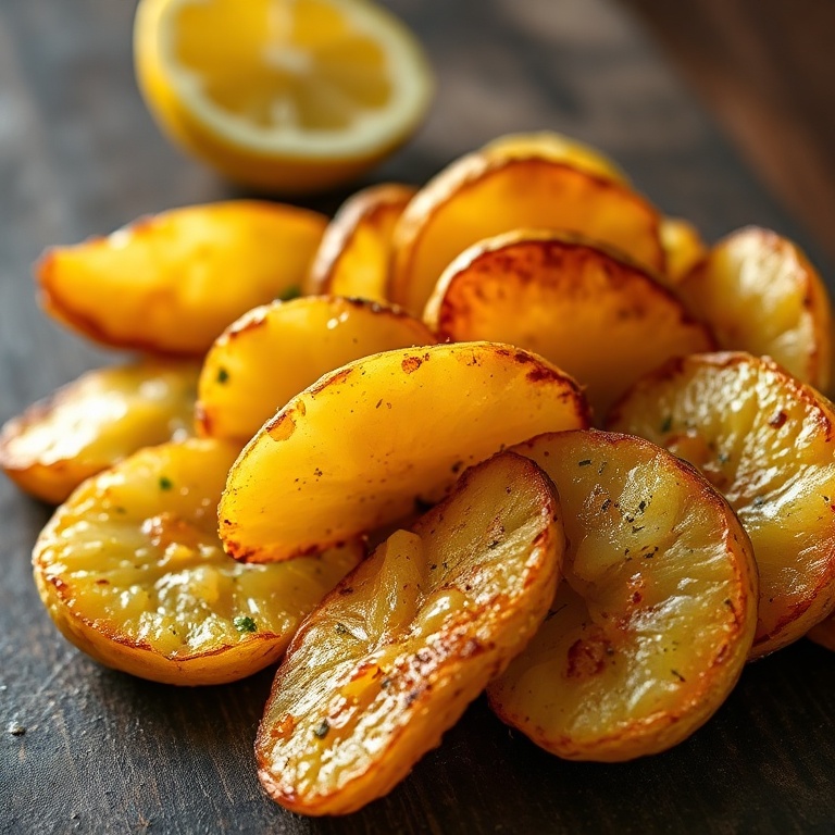 crispy Greek lemon potatoes