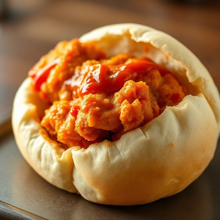 Crispy Korean Fried Chicken Bao Buns