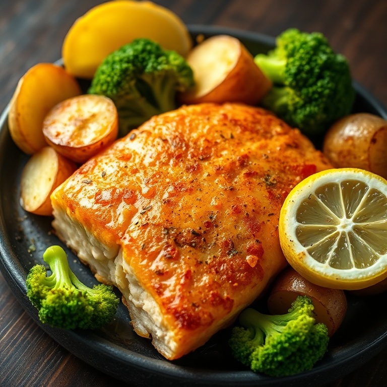 crispy lemon butter salmon