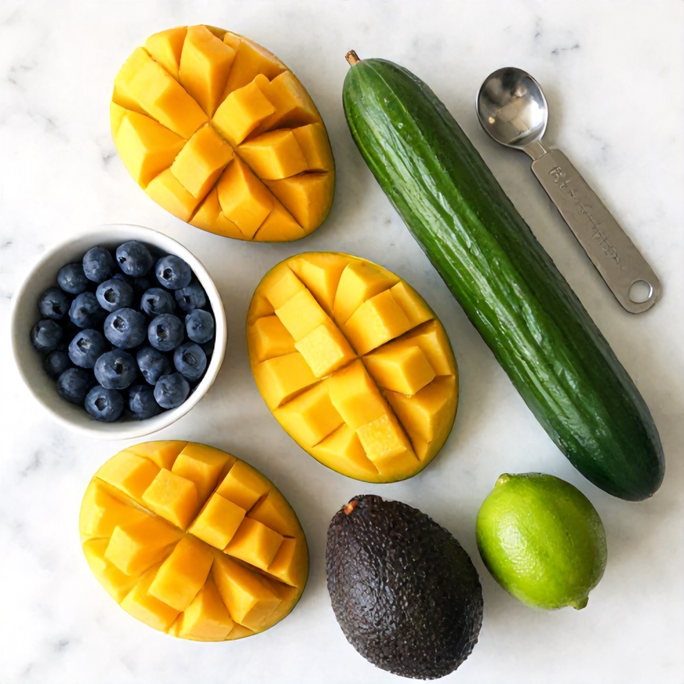 Ingredients for Mango Cucumber Salad