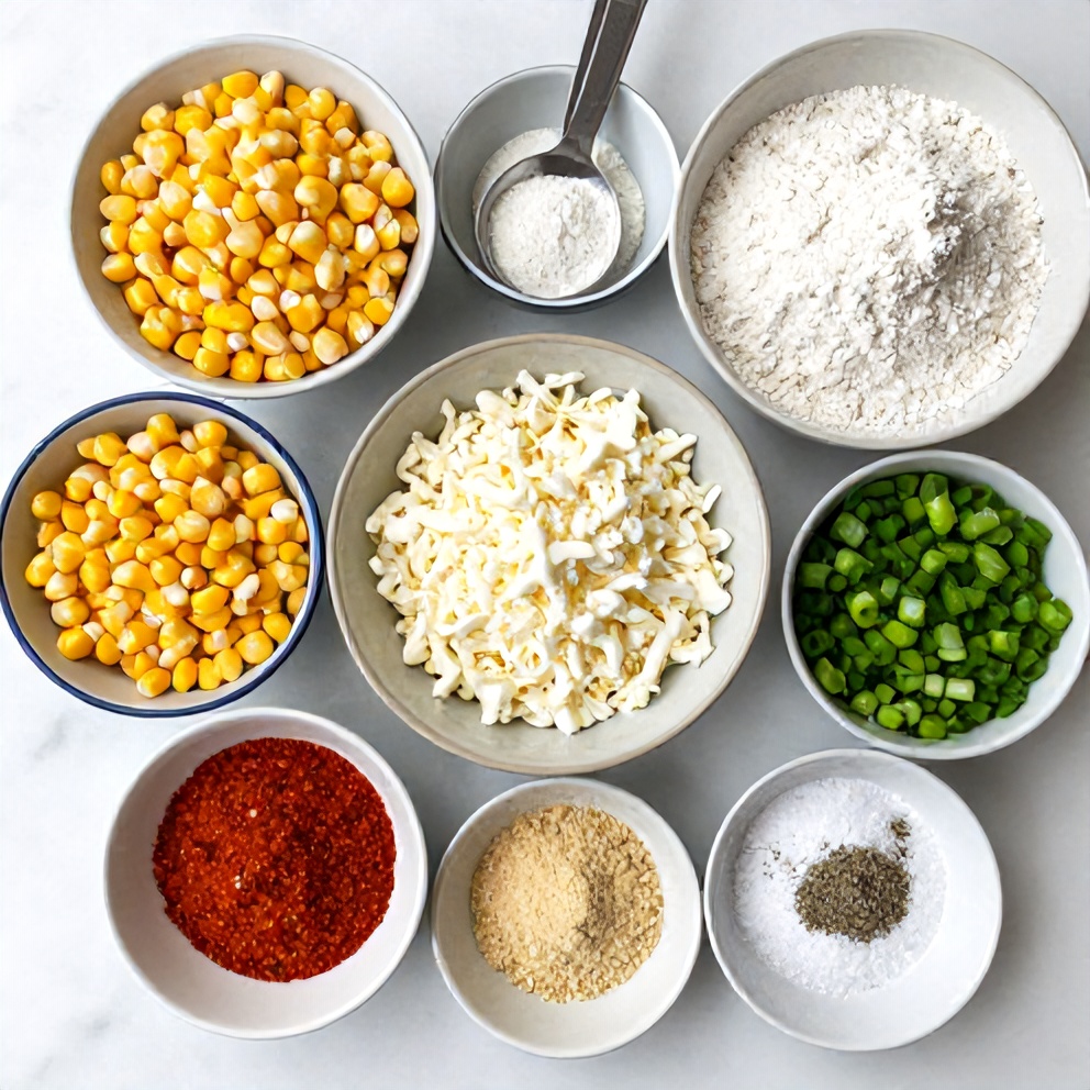 Raw ingredients for Mexican Street Corn Fritters