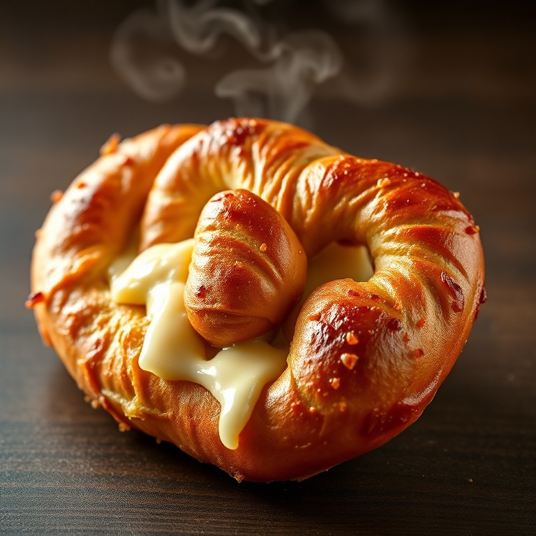Crispy Mozzarella Stuffed Pretzels