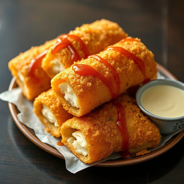 Crispy Oven Fried Feta Rolls
