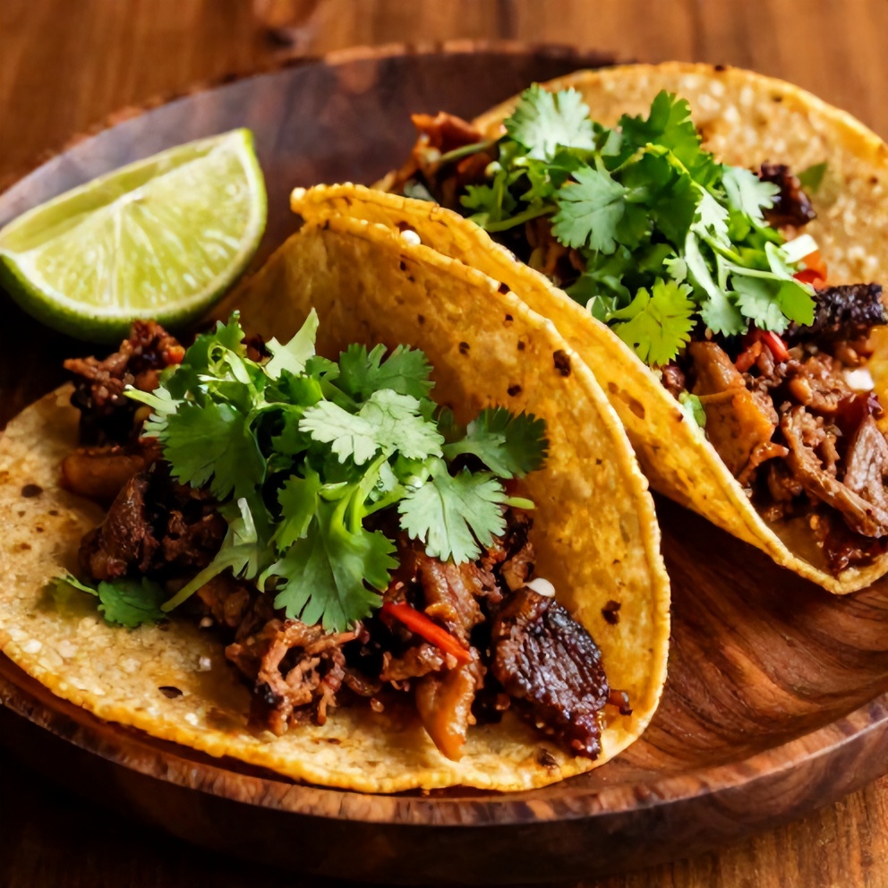 Plated Pot Birria Tacos with fresh cilantro and lime