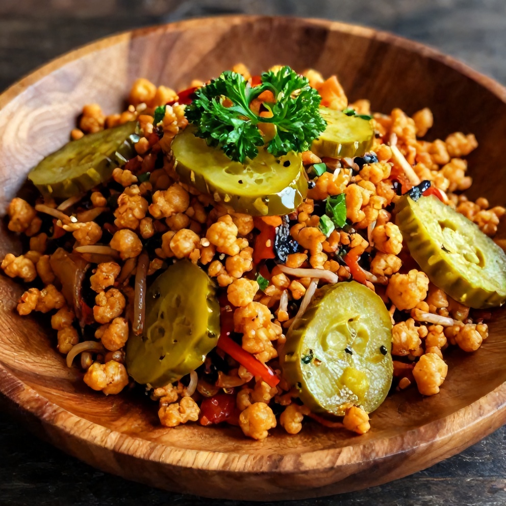 Crispy Sweet and Spicy Pickle Slaw Ready to Serve