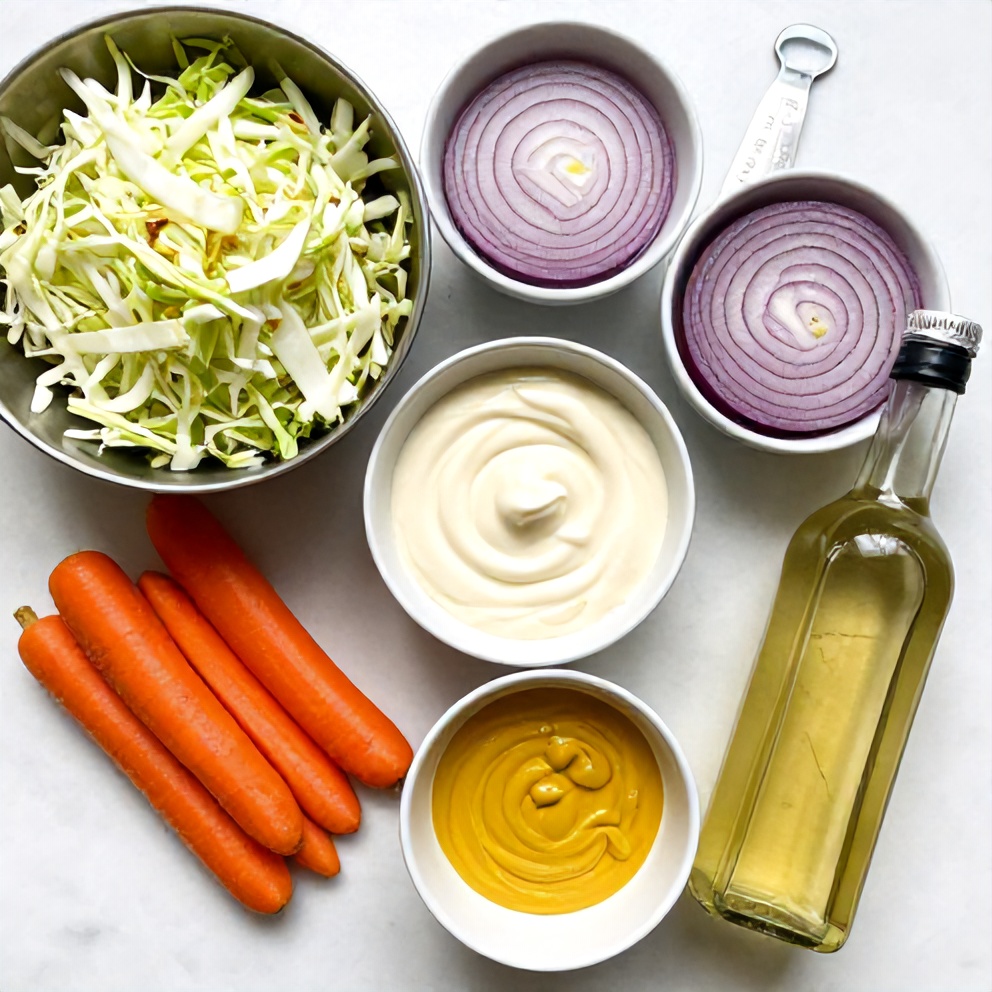 Sweet and Spicy Pickle Slaw Ingredients