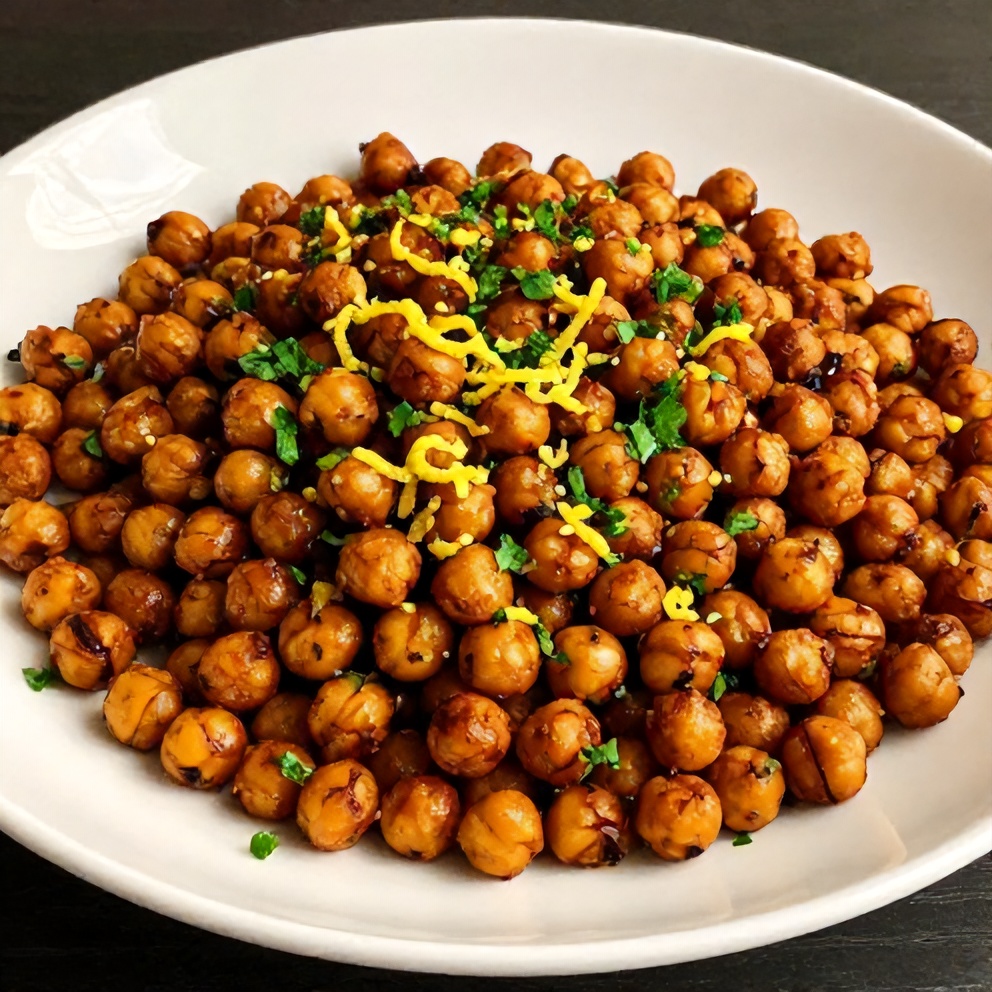 Crispy Za’atar Roasted Chickpeas with Lemon Zest