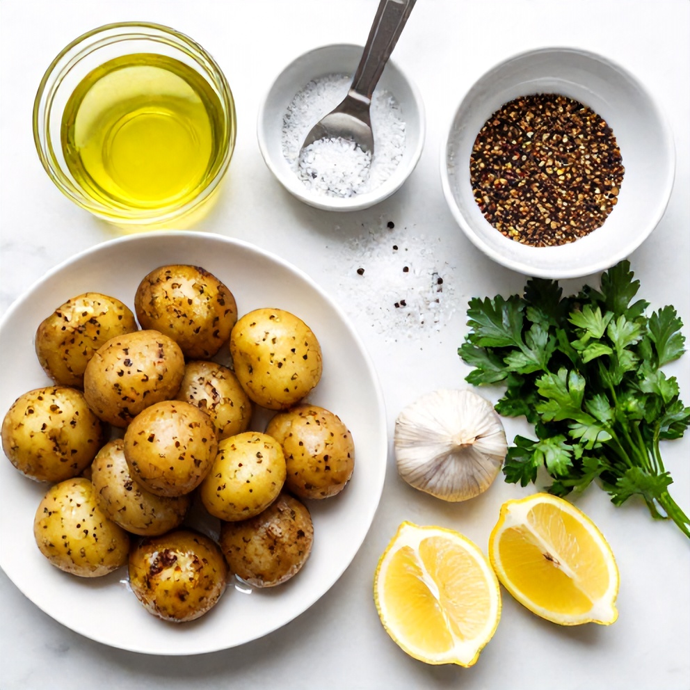 Raw ingredients for Crispy Za’atar Smashed Potatoes