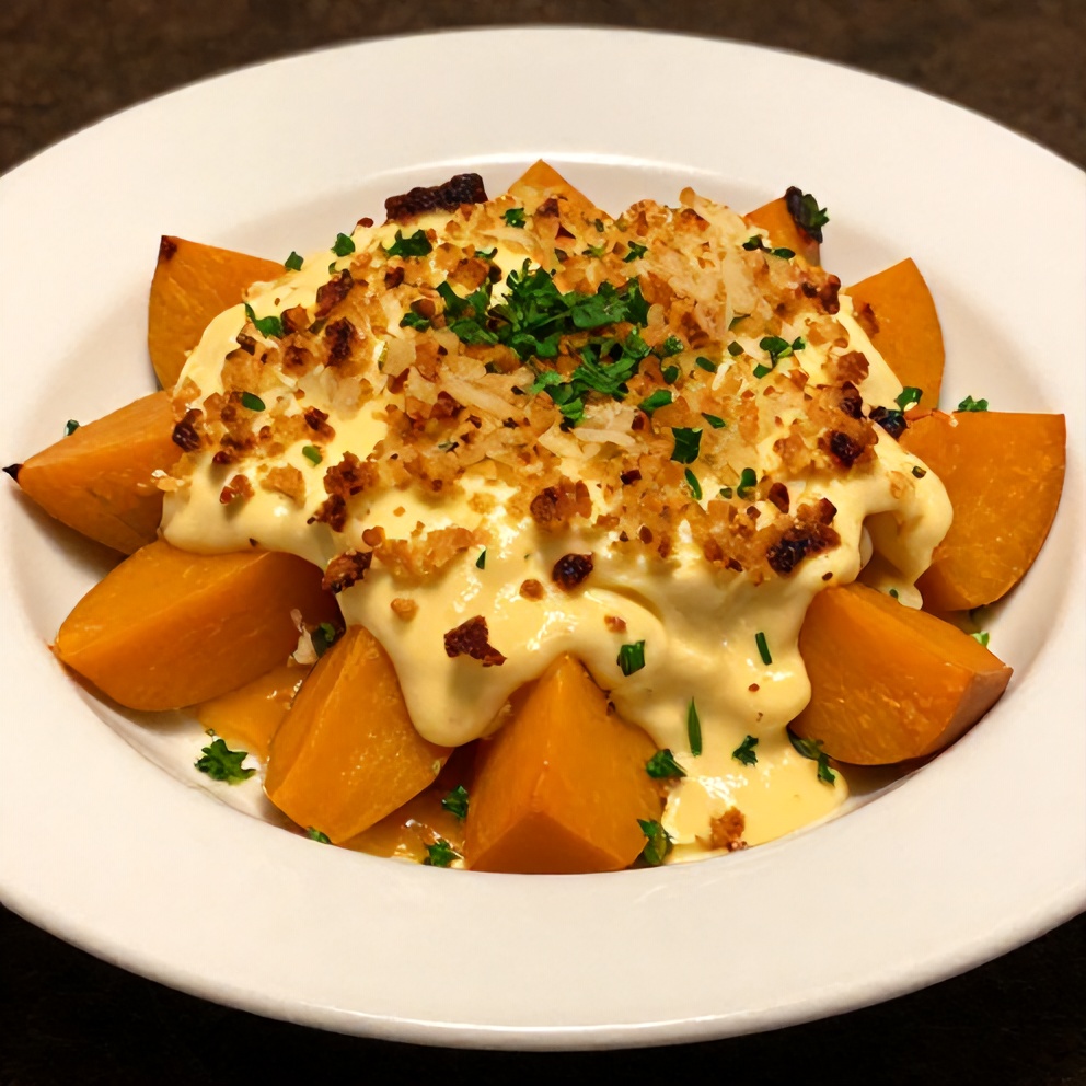 Plated Apple Butternut Squash Casserole