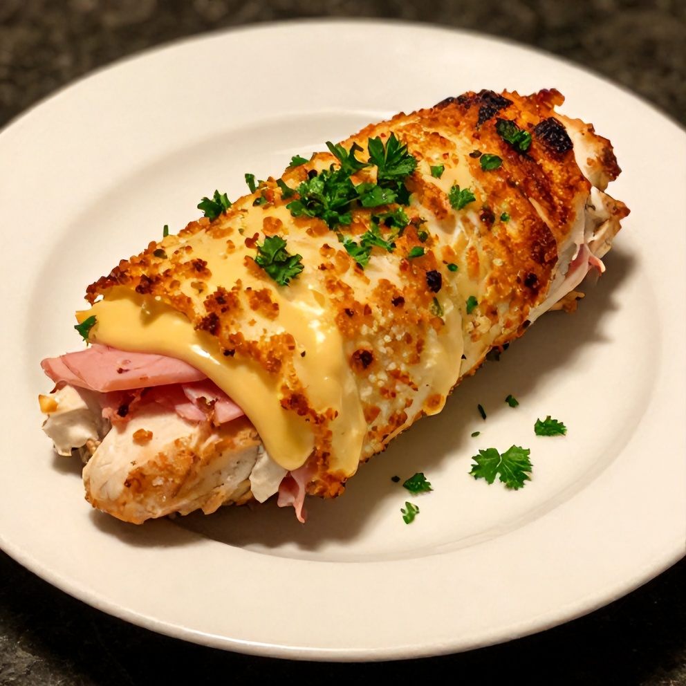 Plated Chicken Roll Ups with Side of Salad