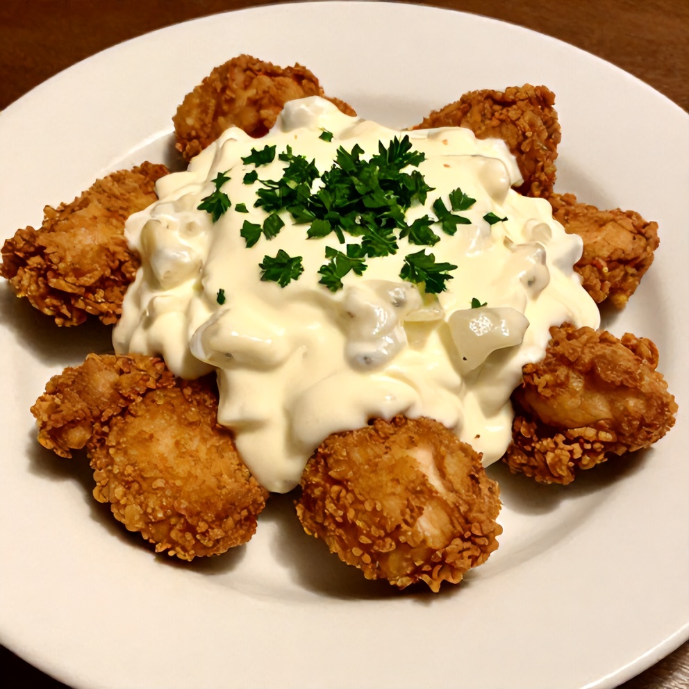 Plated Baked Sour Cream and Onion Chicken