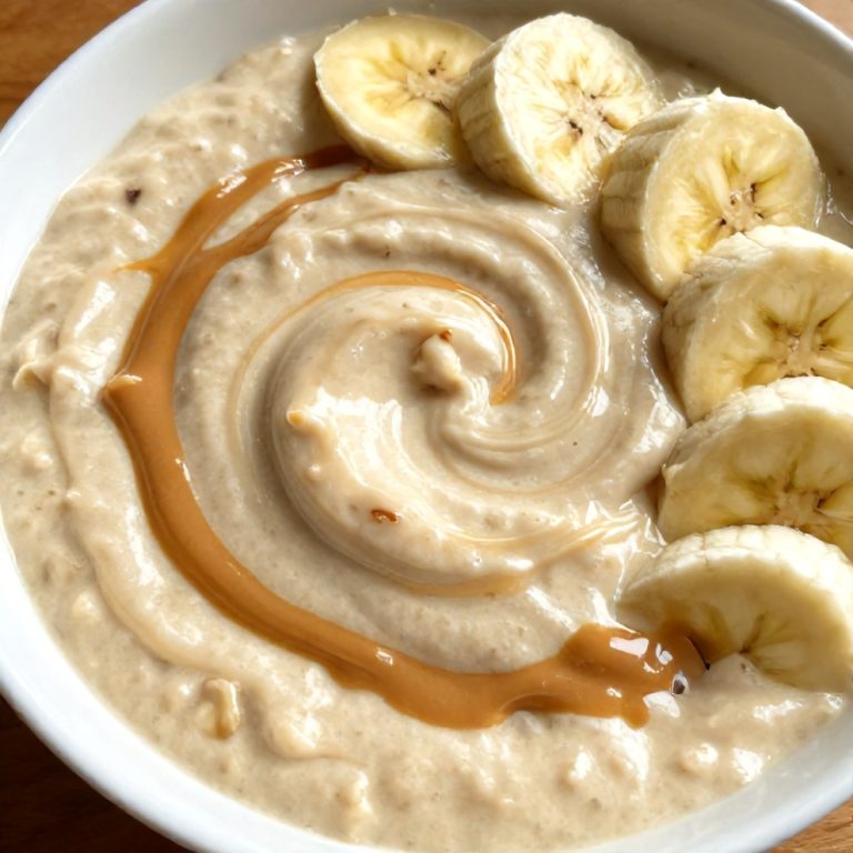 Easy Banana Peanut Butter Oat Smoothie Bowl
