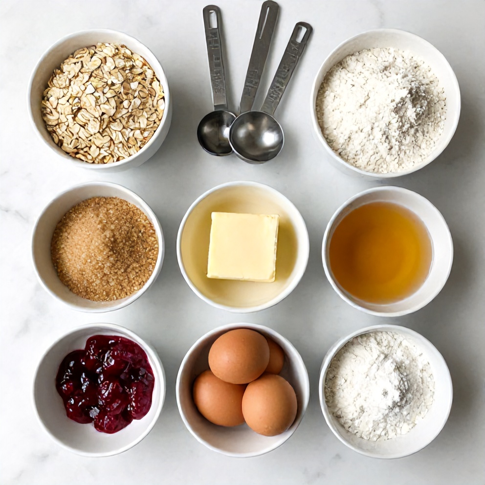 Ingredients for Berry Oat Bars