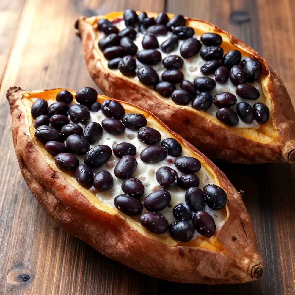 Easy Black Bean Stuffed Sweet Potatoes