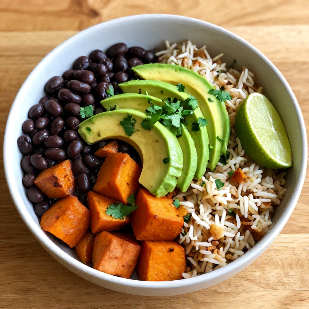 Cajun Sweet Potato Rice Bowl with Black Beans