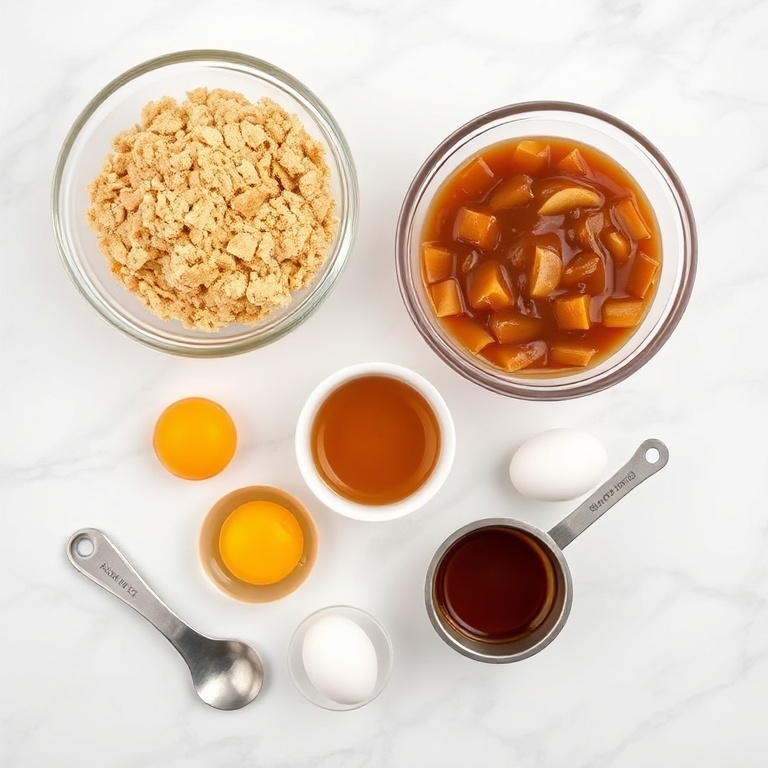 Ingredients for Easy Caramel Apple Cheesecake