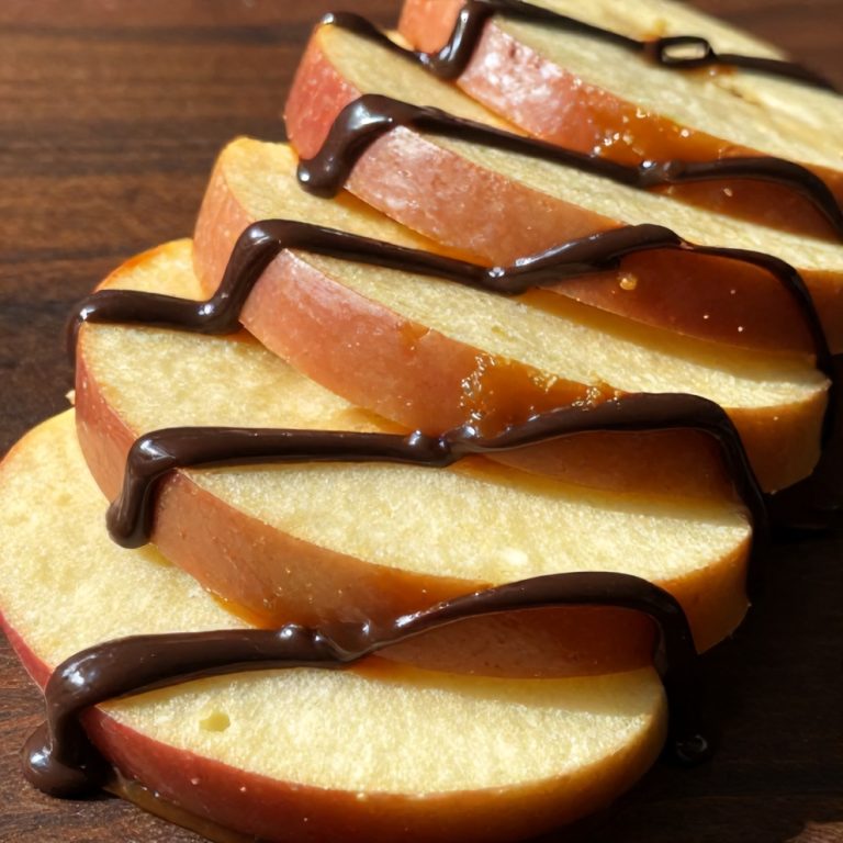 easy caramel apple slices