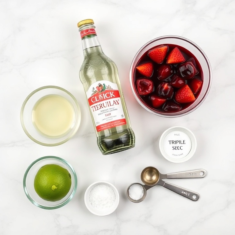 Ingredients for Easy Cherry Coke Margarita for Summer