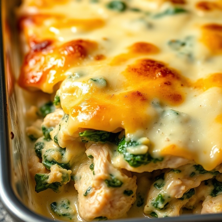 easy chicken and spinach casserole