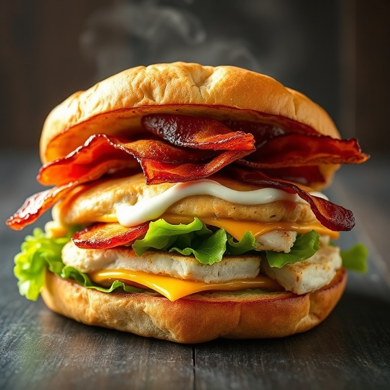 easy chicken bacon ranch sandwich