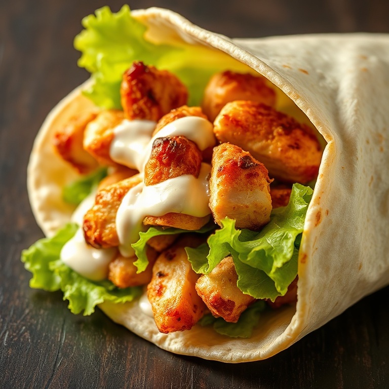 Easy Chicken Caesar Wrap