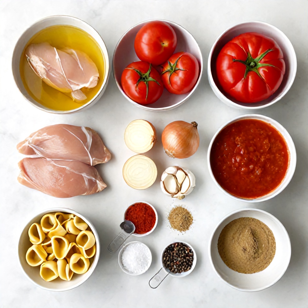 Raw ingredients for Chicken Enchilada Soup