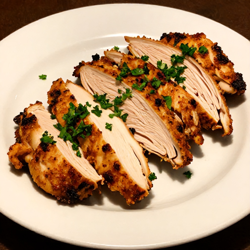 Plated Chicken Shawarma with garnish