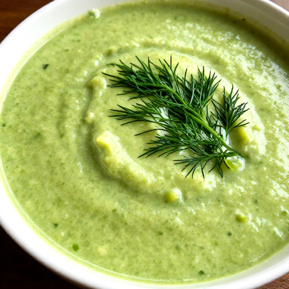 Easy Chilled Cucumber Avocado Soup
