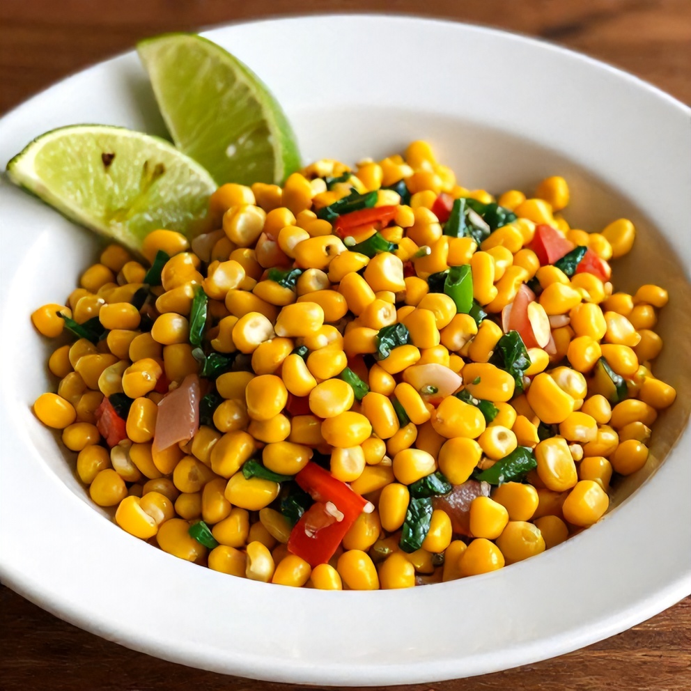 Easy Chipotle Corn Salsa served in a bowl with tortilla chips