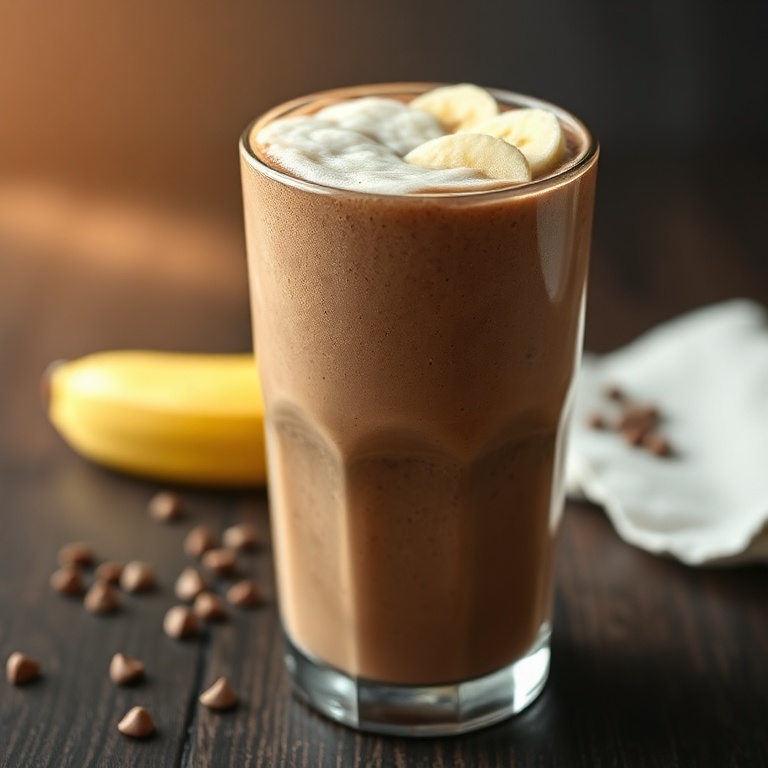 easy chocolate banana smoothie