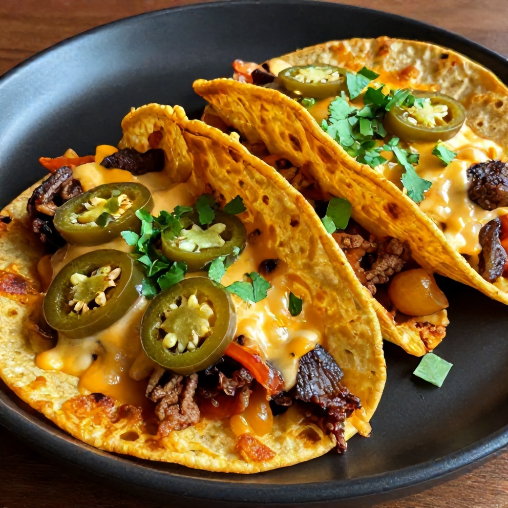 Plated Copycat Taco Bell Meximelt with a side of tortilla chips