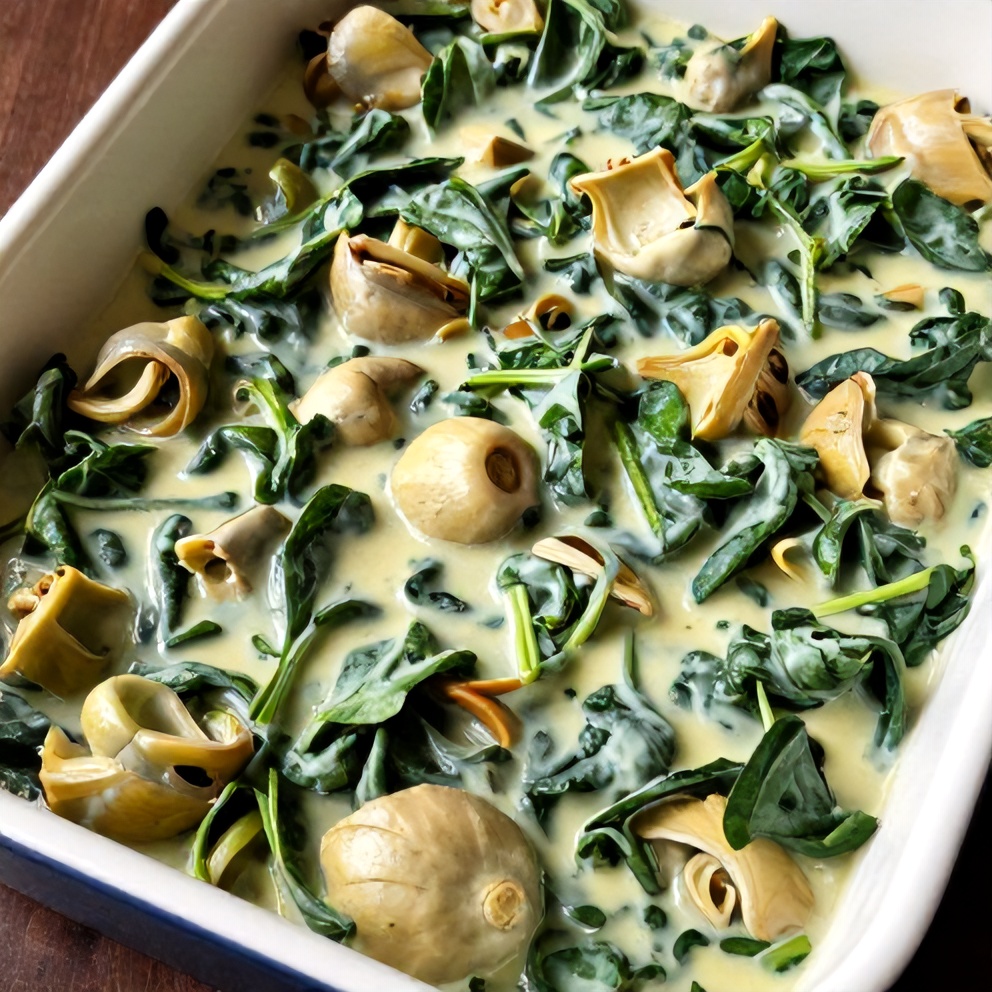 Easy Creamed Spinach and Artichokes