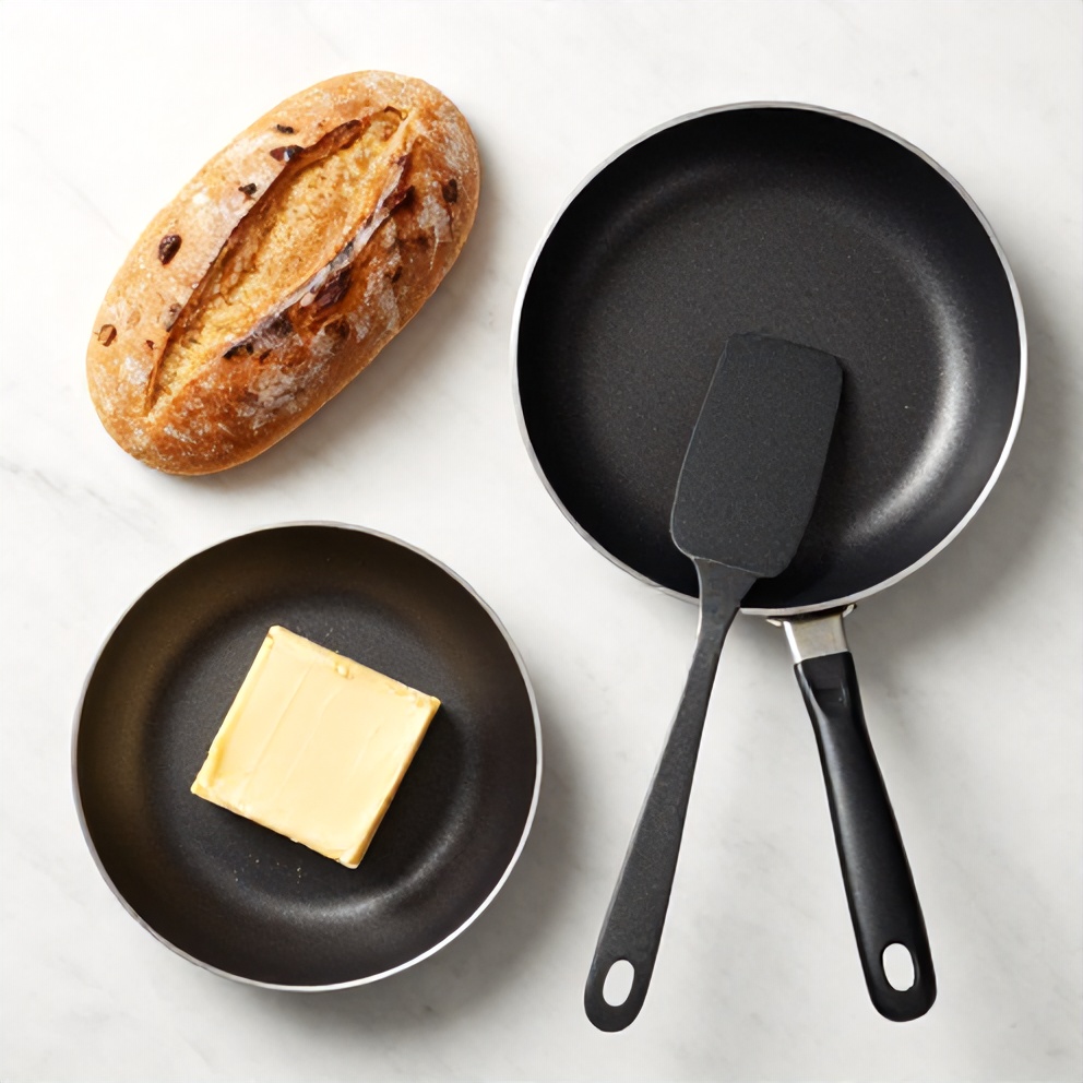 Bread, Cheese, Butter, Pan, Spatula