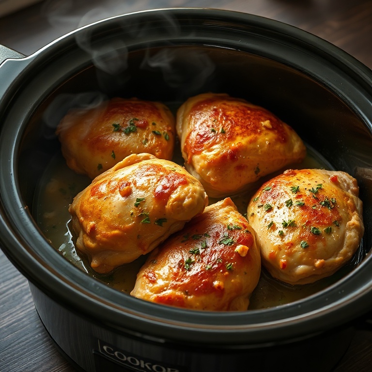 easy crock pot chicken thighs